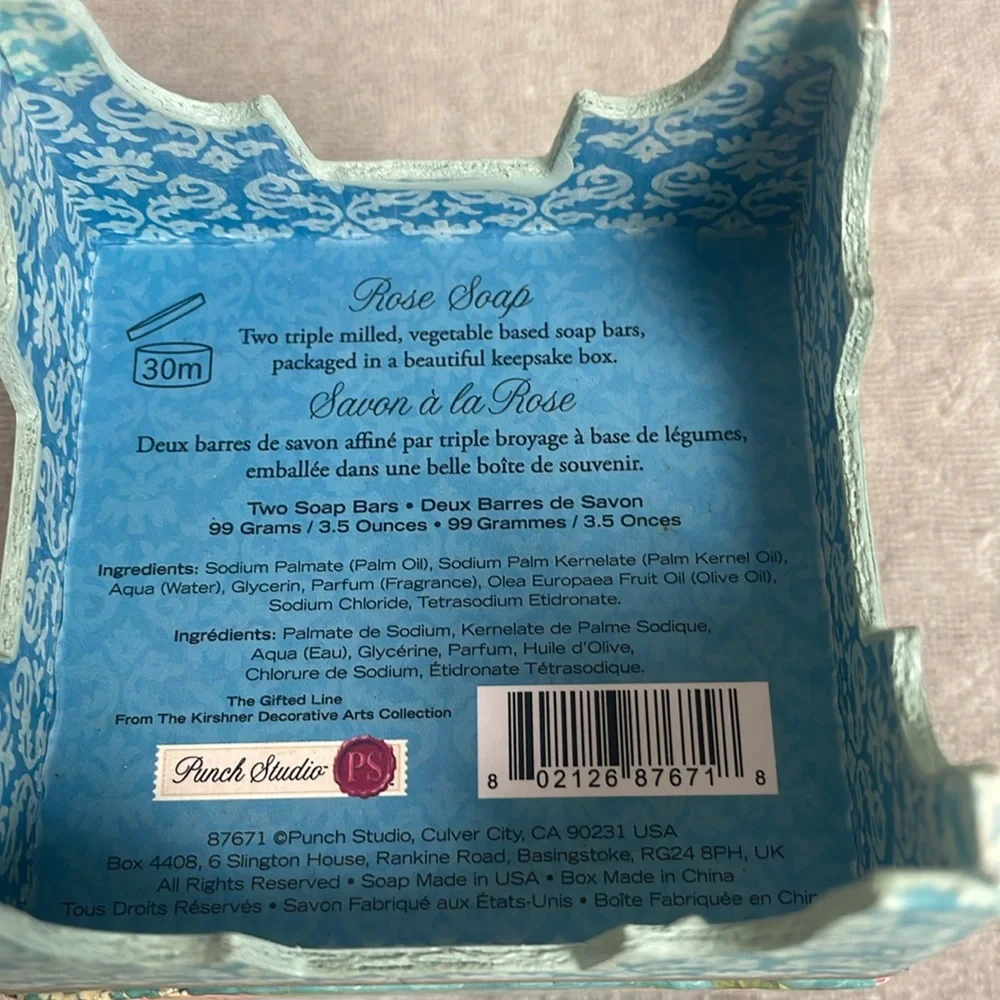 Keepsake Box 2 Rose Scented Soaps punch Studios